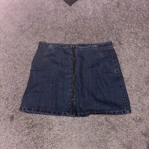 Zara zipper denim skirt